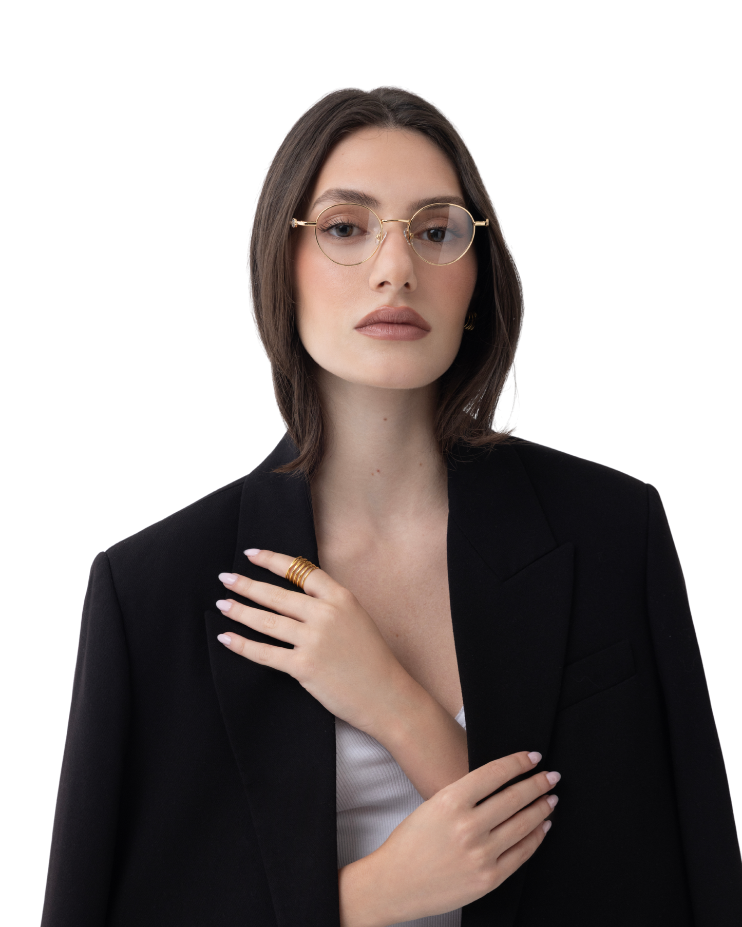 Jay - Gold Eyeglasses