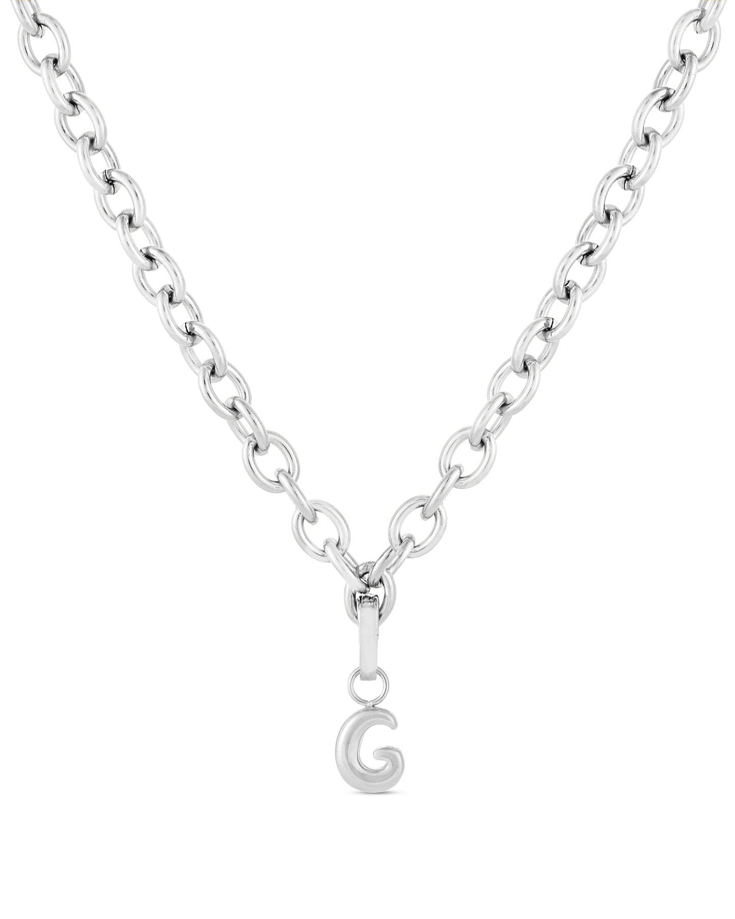 Love Letter Charm G - Silver