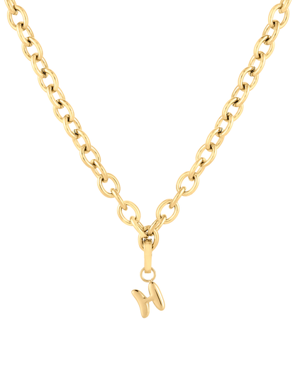 Love Letter Charm H - Gold