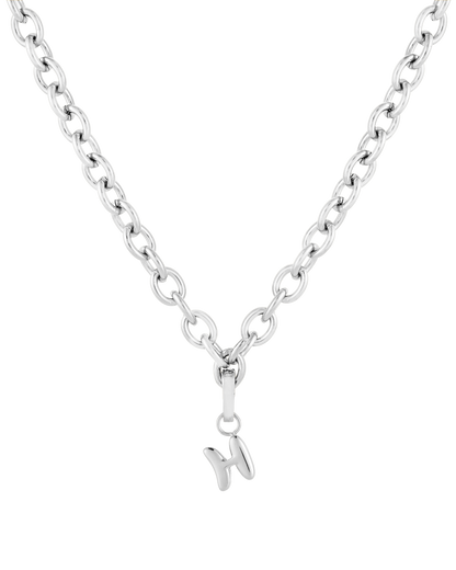 Love Letter Charm H - Silver