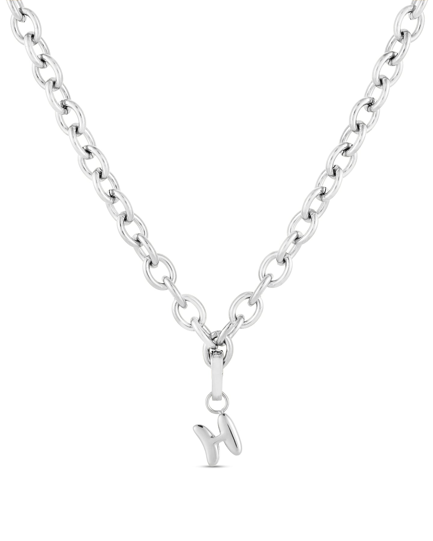 Love Letter Charm H - Silver