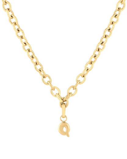 Love Letter Charm Q - Gold