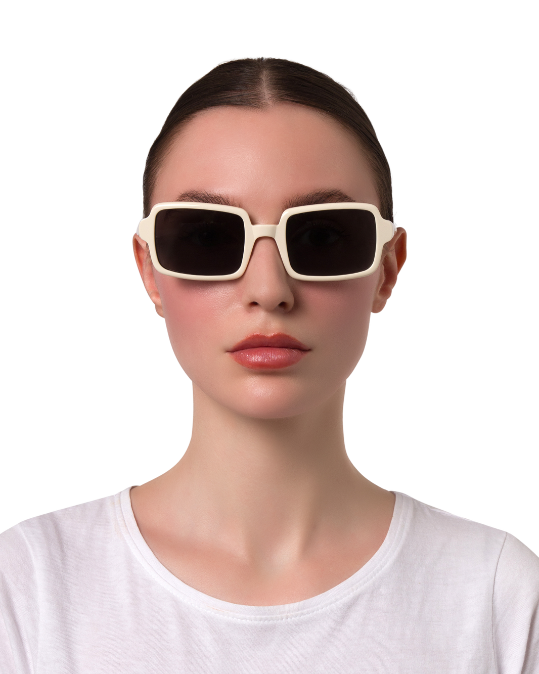 Mia - Cream in Black Sunglasses