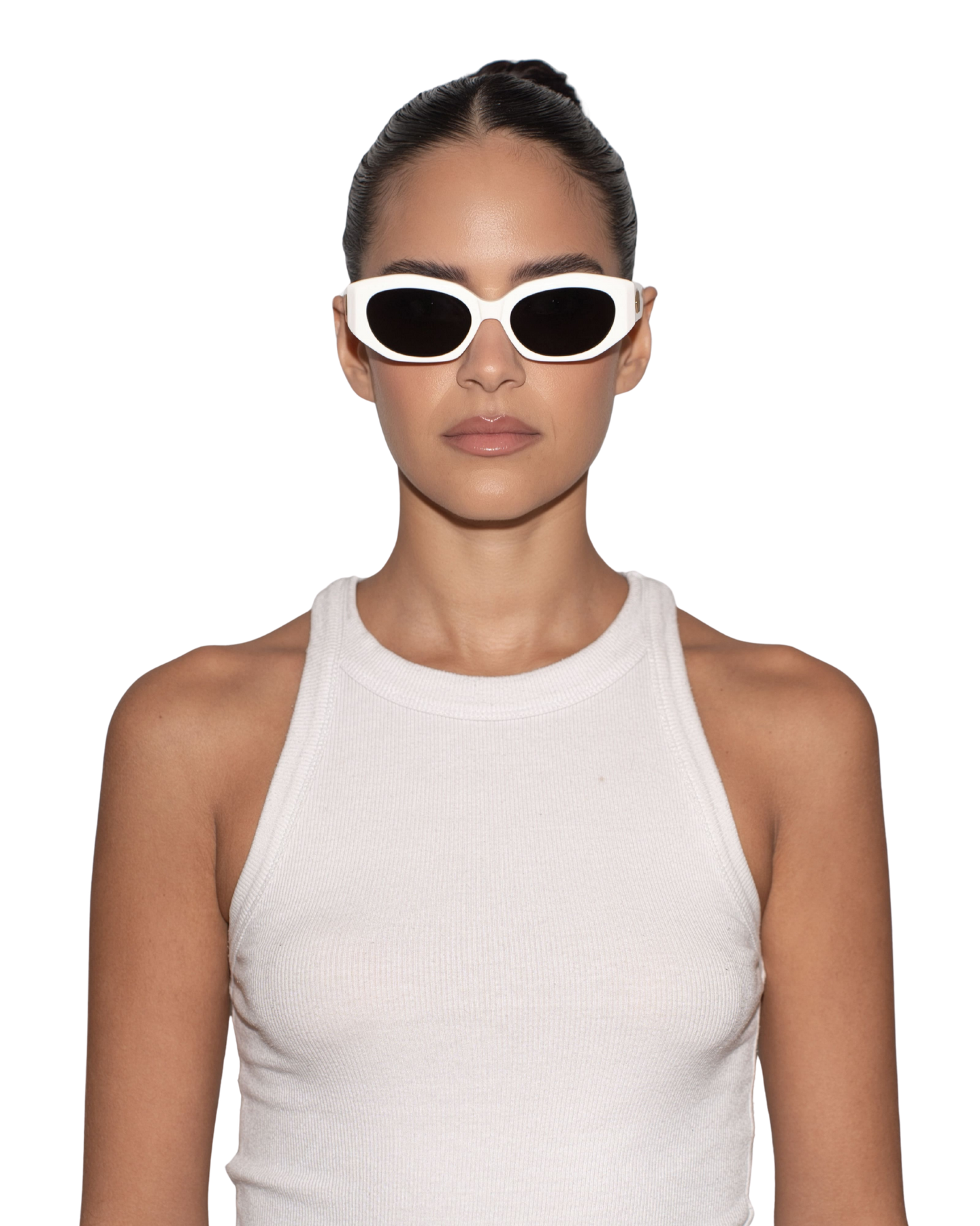 Blair - Cream on Black Sunglasses