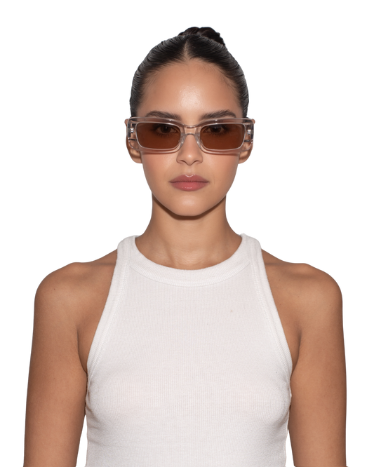 Kenny - Clear Brown Sunglasses