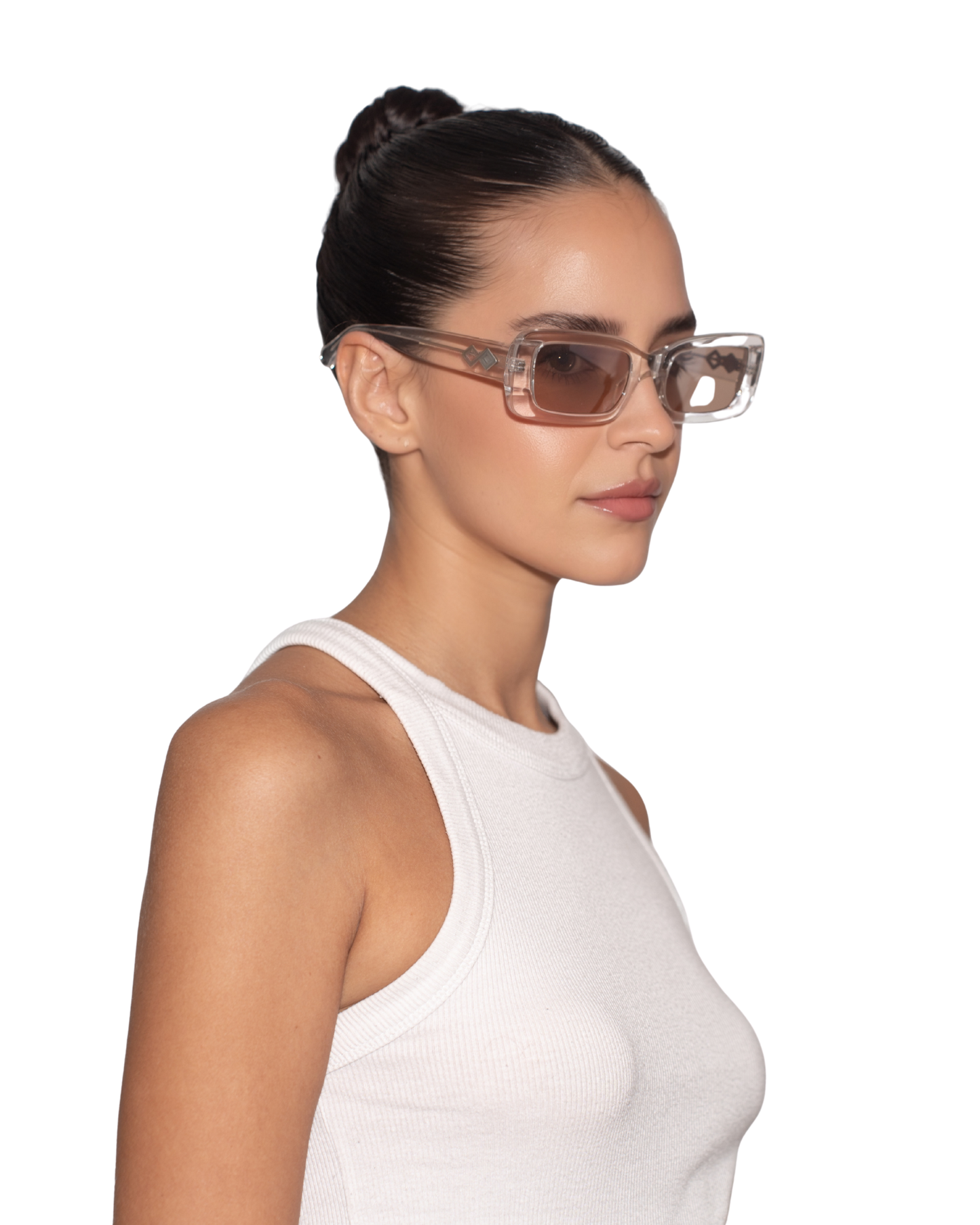 Kenny - Clear Brown Sunglasses
