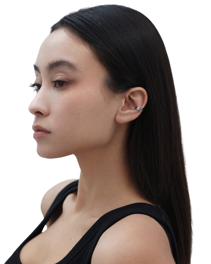Muse Cuff Earrings - Silver