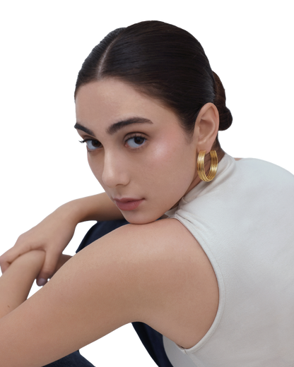 Muse Hoop (L) Earrings - Gold