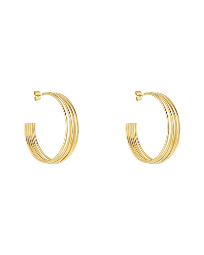 Muse Hoop (L) Earrings - Gold