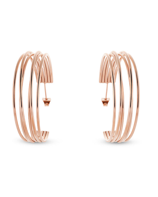 Muse Hoop (L) Earrings - Rose Gold