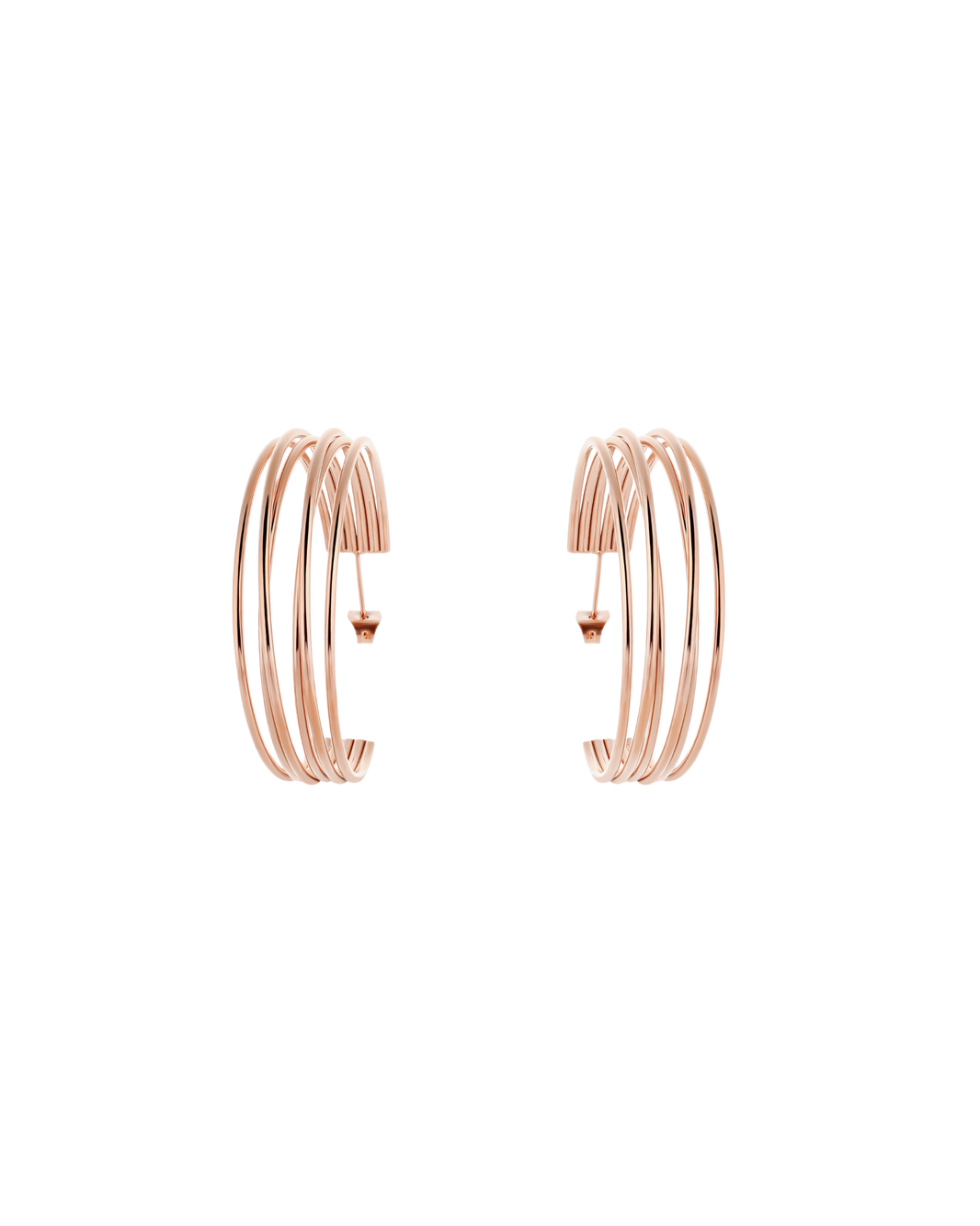 Muse Hoop (L) Earrings - Rose Gold