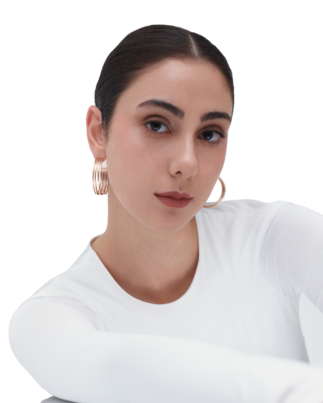 Muse Hoop (L) Earrings - Rose Gold