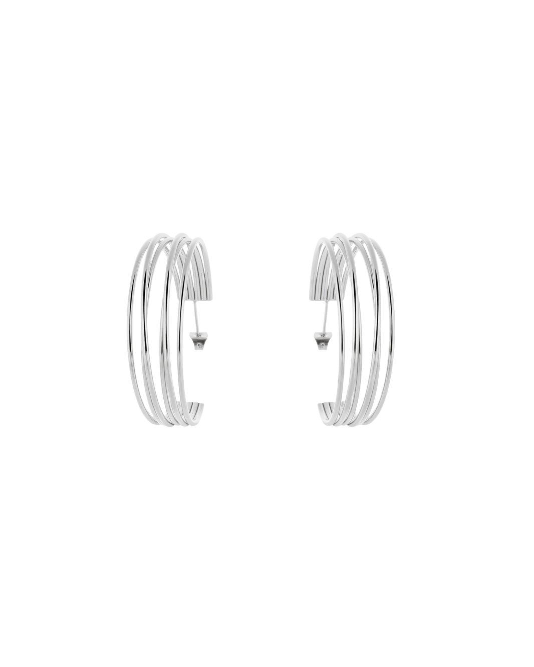 Muse Hoop (L) Earrings - Silver