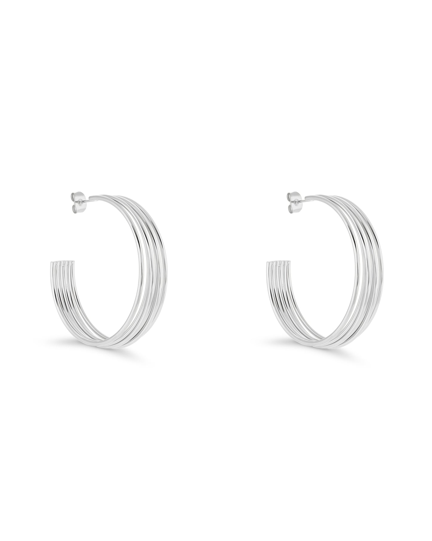 Muse Hoop (L) Earrings - Silver