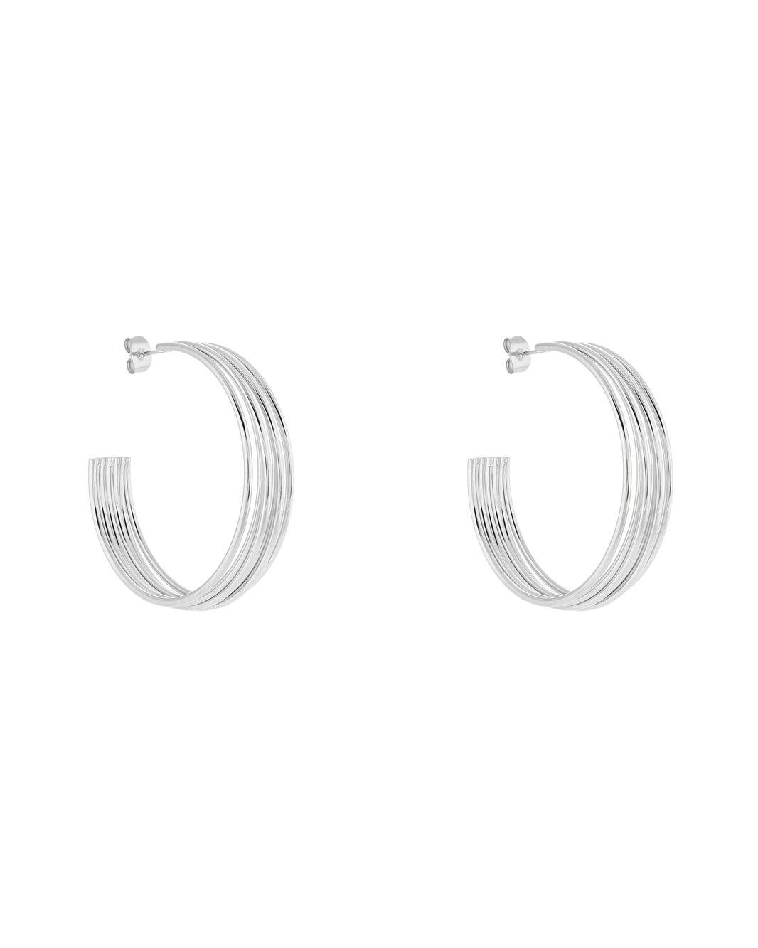 Muse Hoop (L) Earrings - Silver