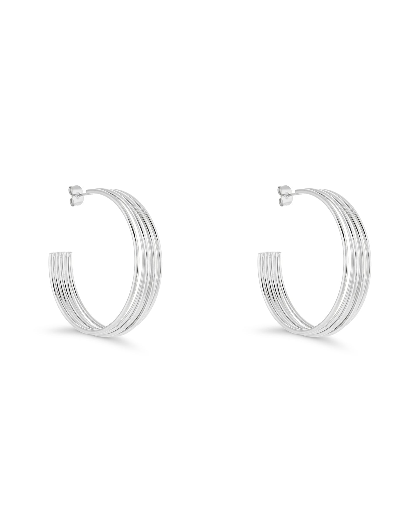 Muse Hoop (L) Earrings - Silver