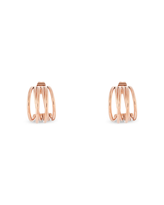Muse Hoop (S) Earrings - Rose Gold