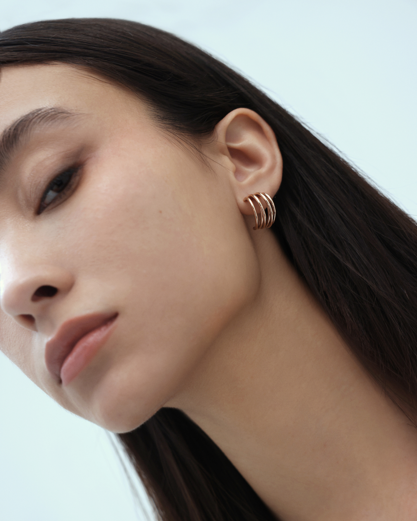 Muse Hoop (S) Earrings - Rose Gold