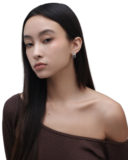 Muse Hoop (S) Earrings - Silver