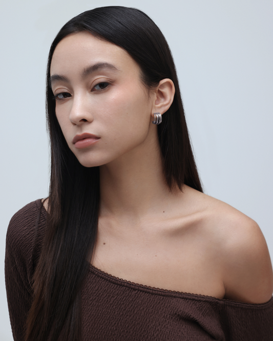 Muse Hoop (S) Earrings - Silver