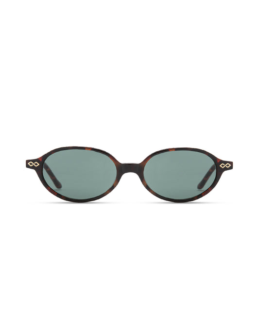 Noor - Green on Tortoise Sunglasses