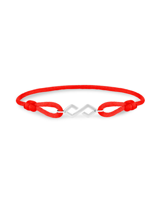 Bond Bracelet Silver - Red - KAREN WAZEN