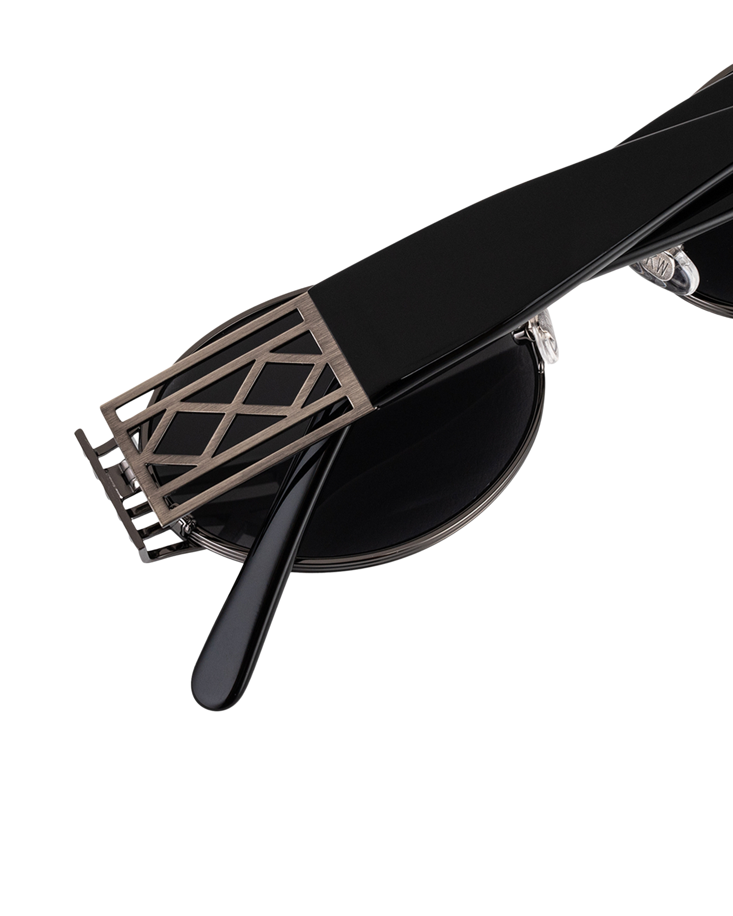Pam - Black on Silver Sunglasses