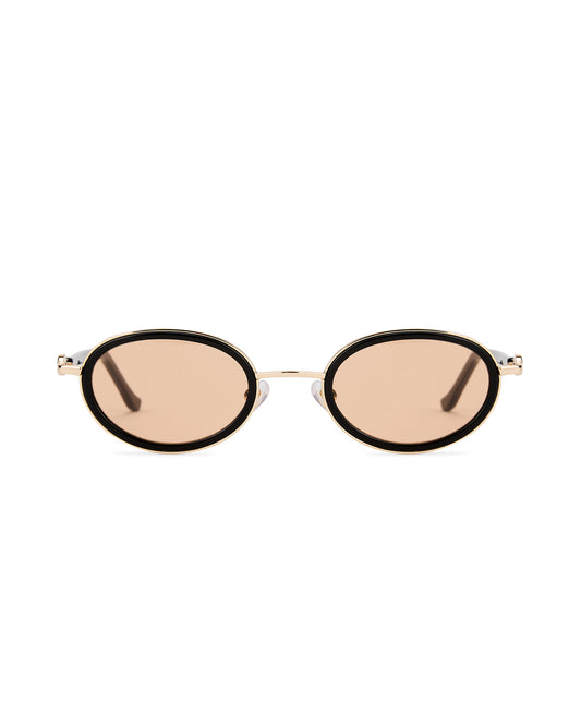 Rea - Orange on Black Sunglasses