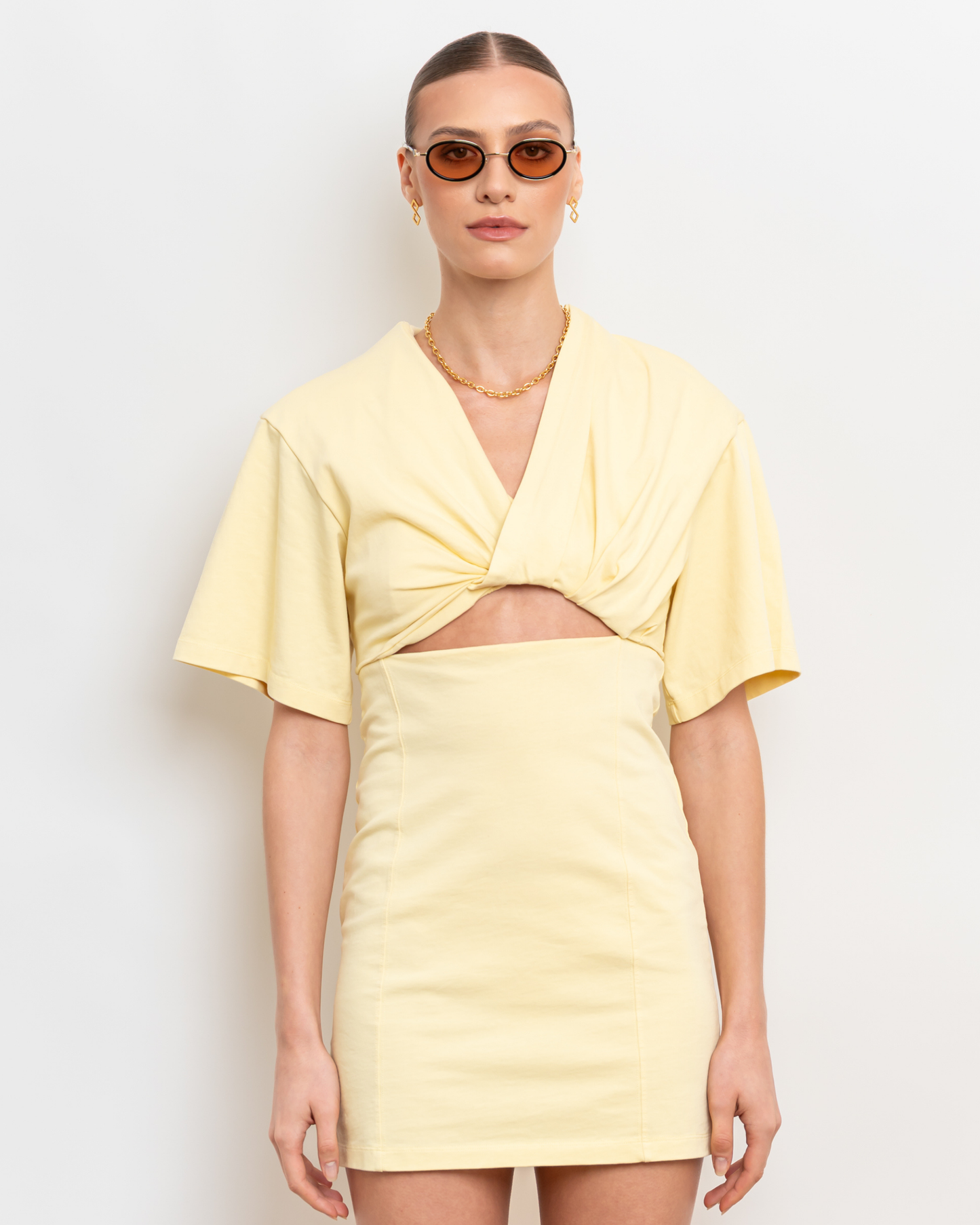 Rea - Orange on Black Sunglasses