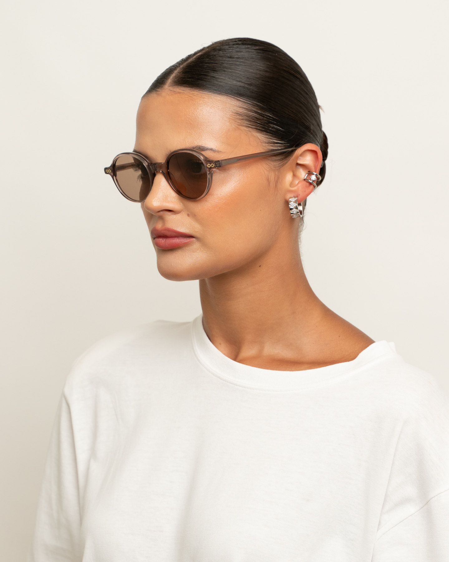 Rey - Clear Brown Sunglasses