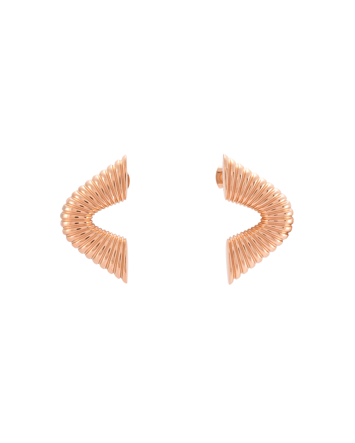 Ripple - Rose Gold Earrings - Image 3