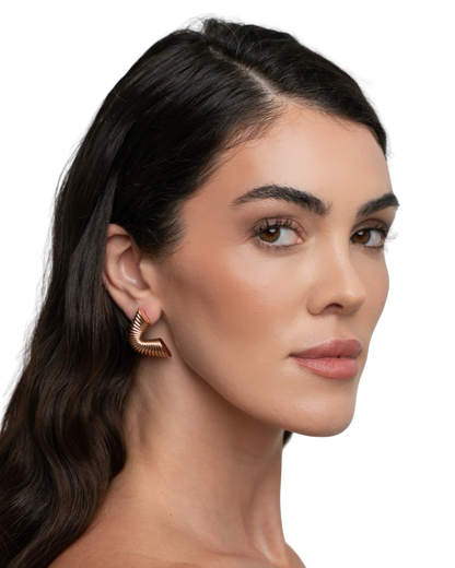 Ripple - Rose Gold Earrings