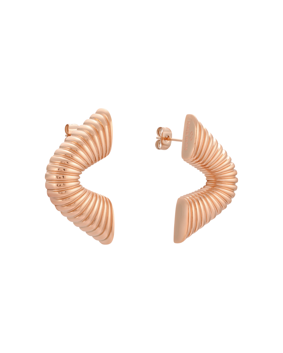 Ripple - Rose Gold Earrings - Image 1