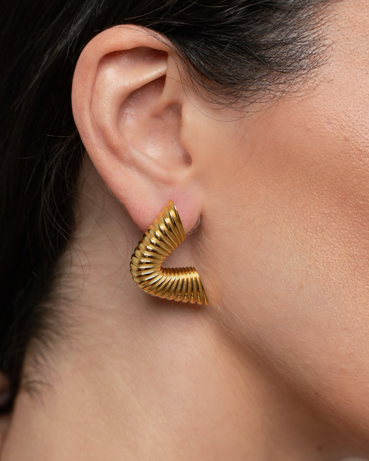 Ripple Earrings - Gold