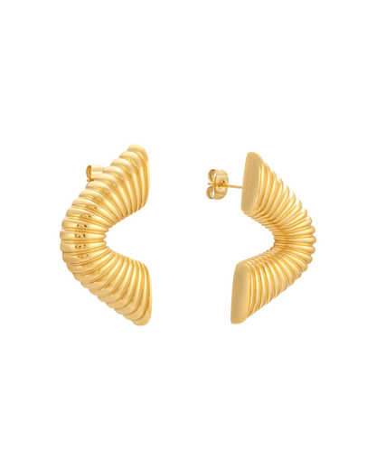 Ripple Earrings - Gold