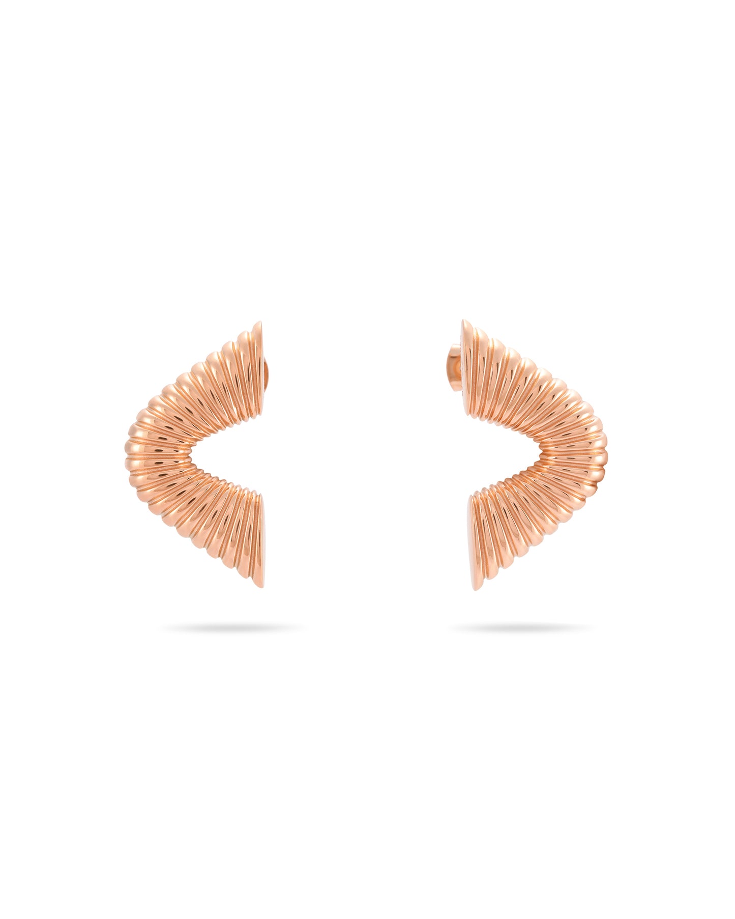 Ripple Earrings - Rose Gold