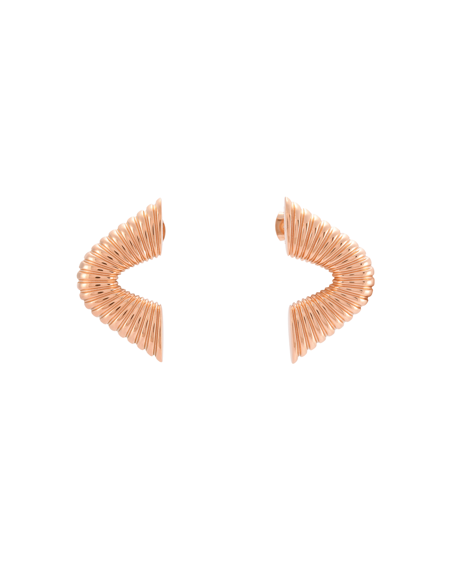 Ripple Earrings - Rose Gold