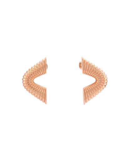 Ripple Earrings - Rose Gold