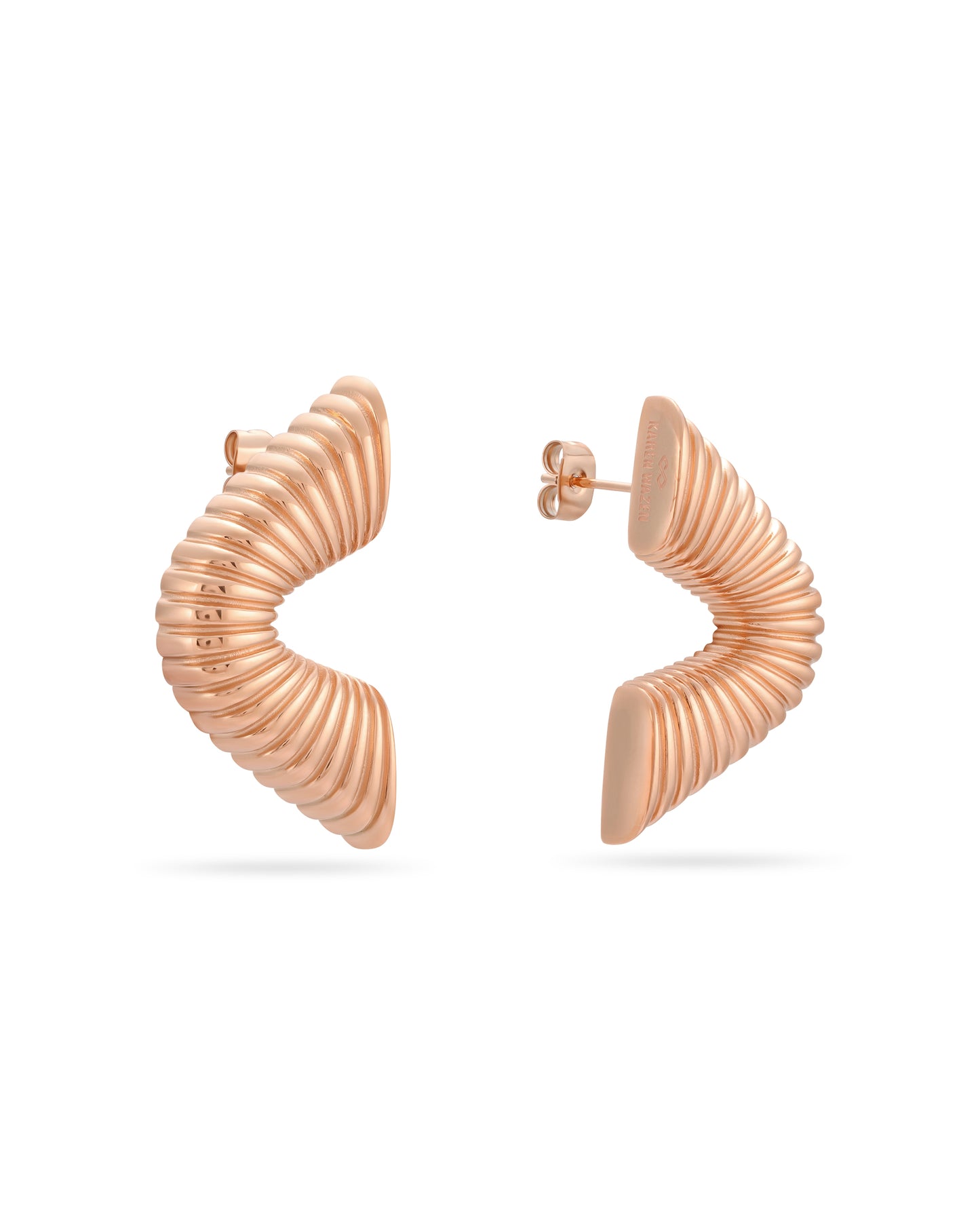 Ripple Earrings - Rose Gold