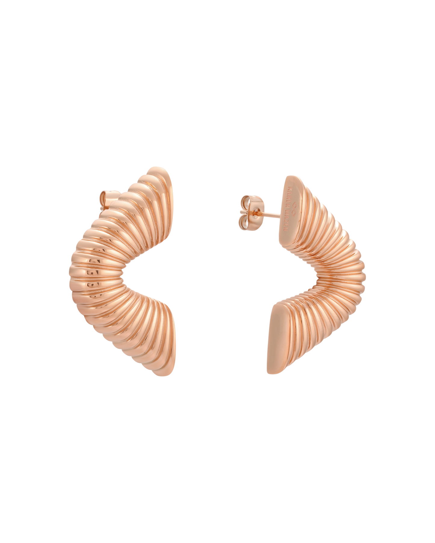 Ripple Earrings - Rose Gold