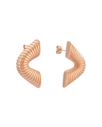 Ripple Earrings - Rose Gold