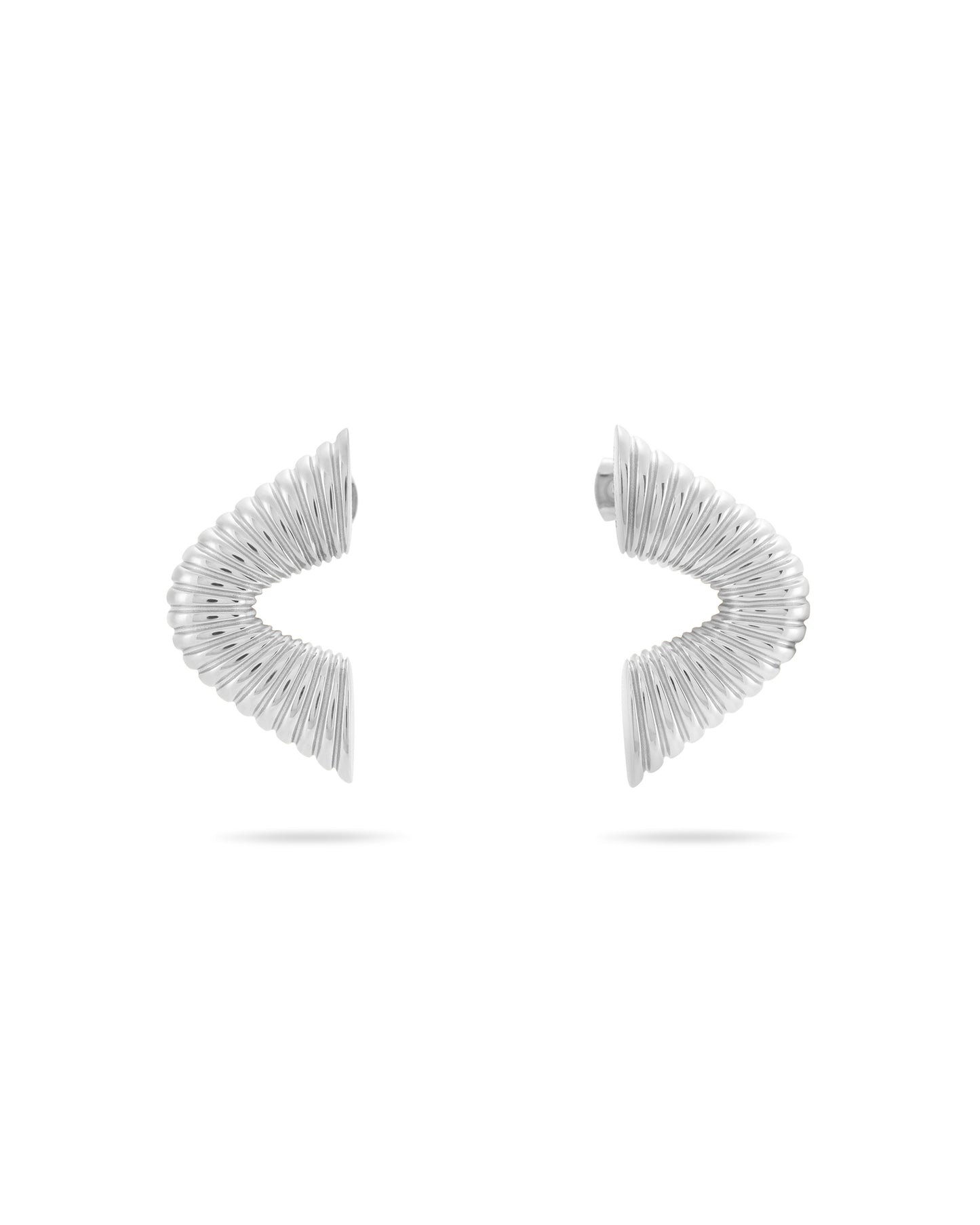 Ripple Earrings - Silver