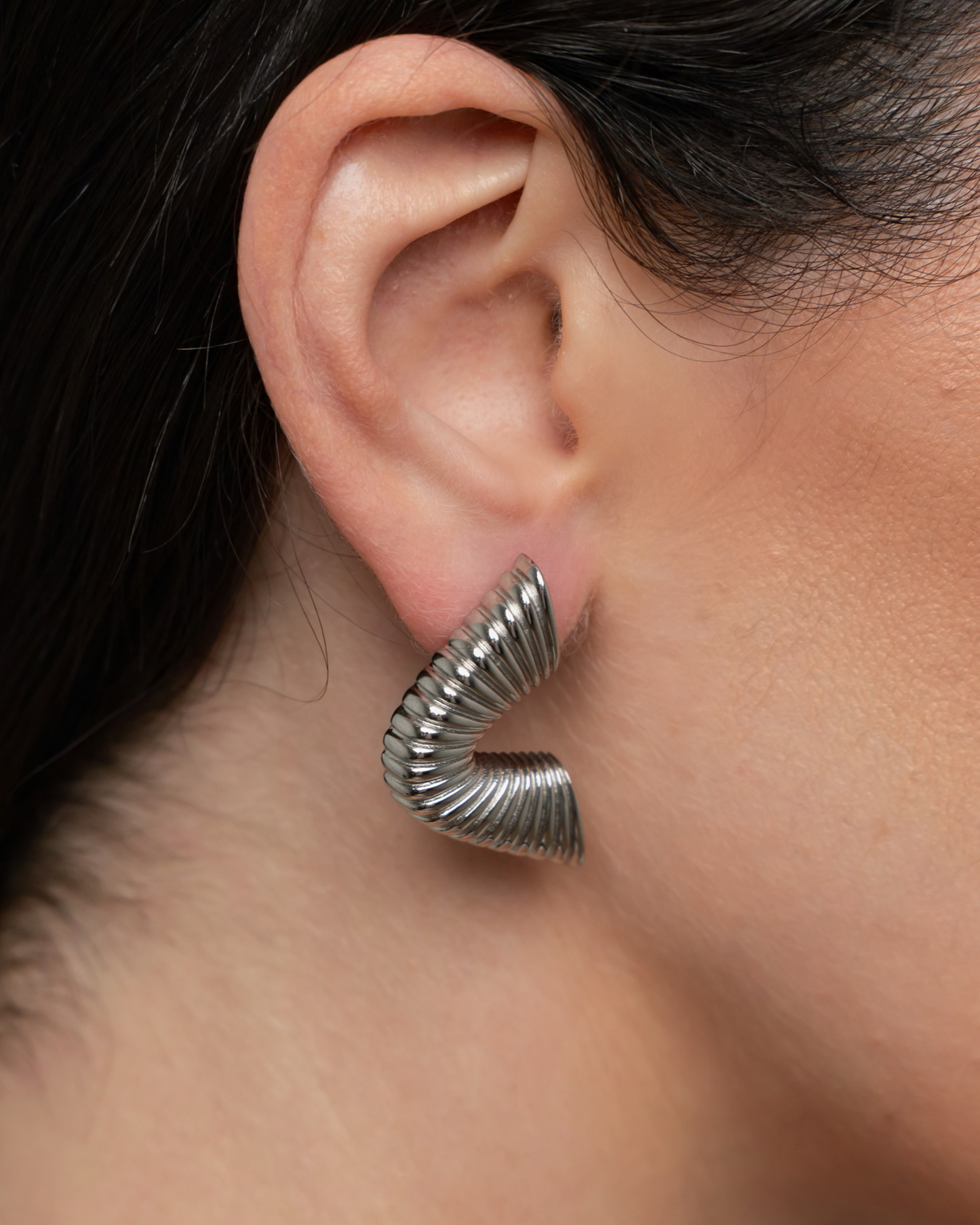 Ripple Earrings - Silver