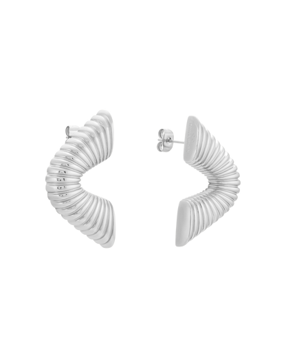 Ripple Earrings - Silver