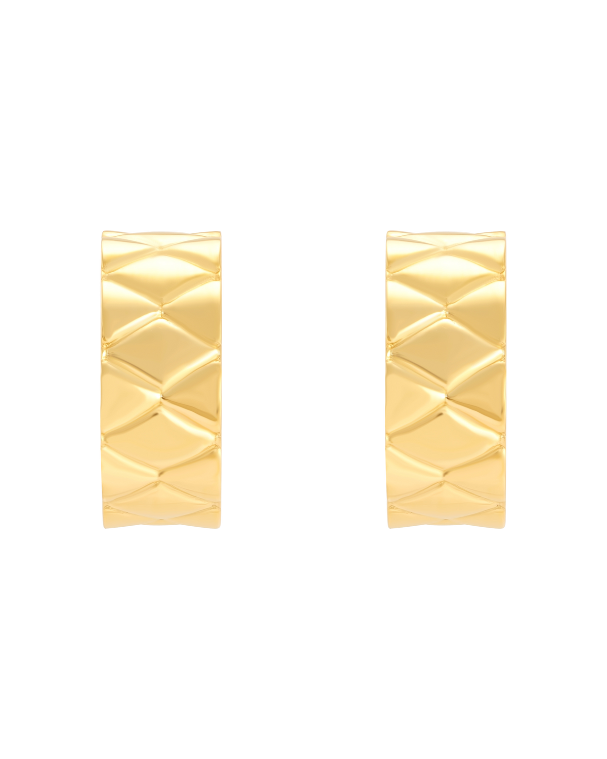 أقراط بتصميم "لوب" المميز - ذهبية - Image 3
