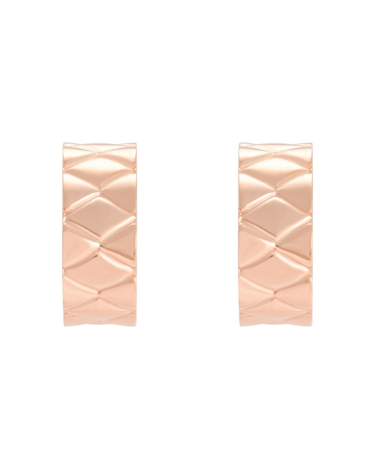 أقراطSignature Loop - ذهب وردي - Image 3