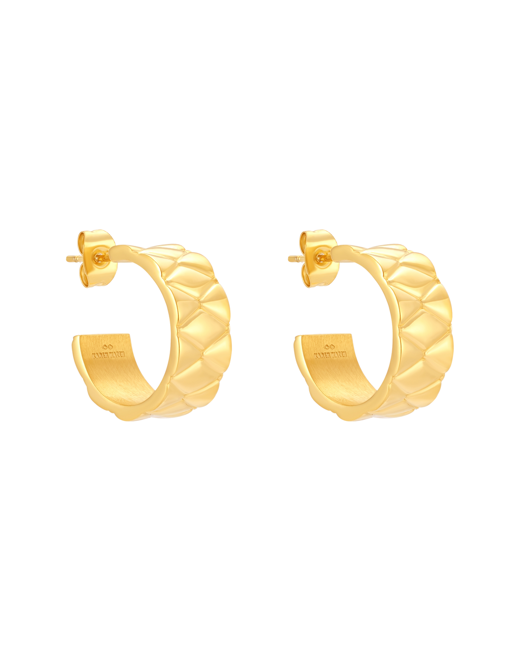 أقراط بتصميم "لوب" المميز - ذهبية