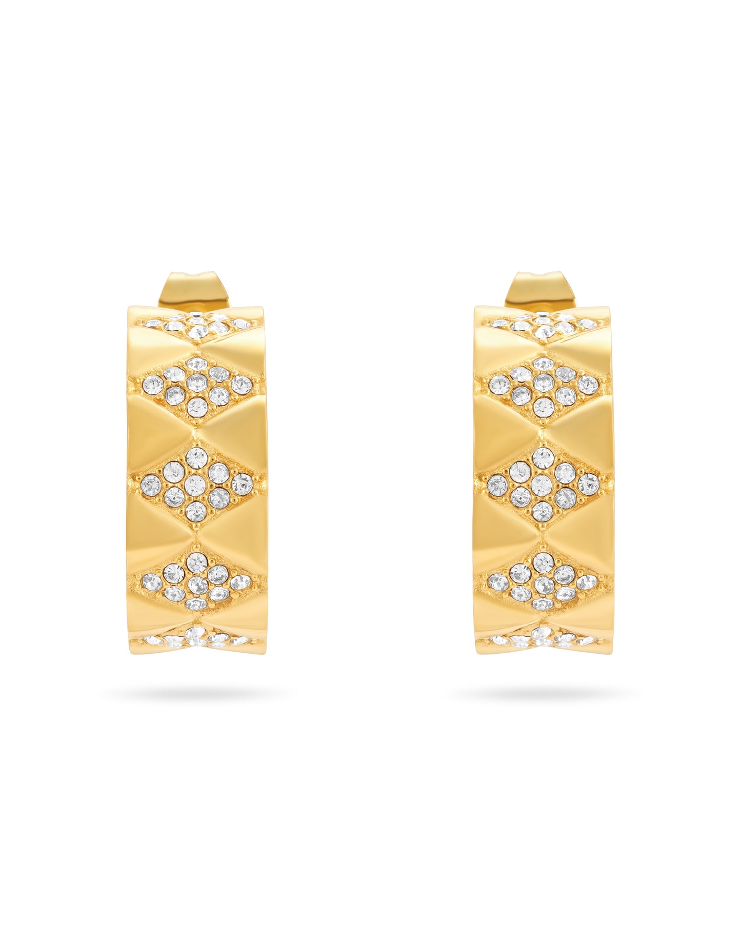 Signature Loop Jeweled Earrings - Gold