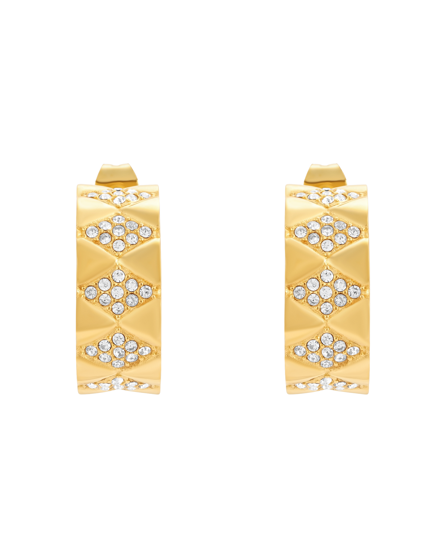 Signature Loop Jeweled Earrings - Gold