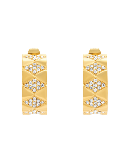 Signature Loop Jeweled Earrings - Gold